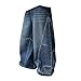 Boys Baggy Jeans Elastic High Waist Straight Leg Washed Denim Pants Floor Length with Pockets Kids (Blue, 7-8 Years)