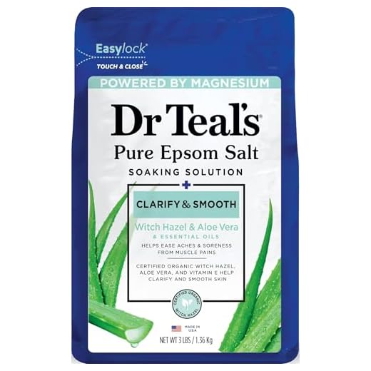 Dr Teal's Pure Epsom Salt, Clarify & Smooth with Witch Hazel & Aloe Vera, 3lbs