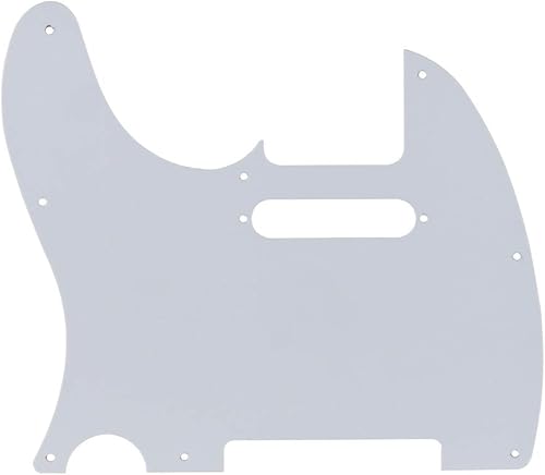 Miniatura 27 de FLEOR Juego de 8 agujeros TL para rascar con tornillos de golpeador, repuesto estándar USA/MX estilo TL, 4 capas, perla negra