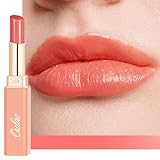 Oulac Living Coral Lipstick - Moisture Shine Hydrating Lipstick & Tinted Lip Balm for Dry Lips, Medium Coverage Lip Colour | Juicy Look, Glossy Finish, Vegan, Cruelty-Free, Coral Rhythm (18)