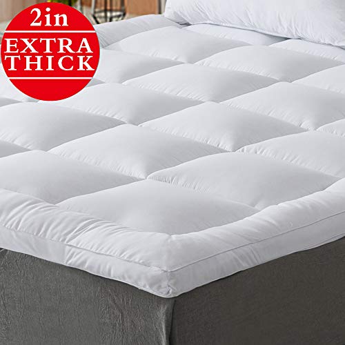 Naluka Pillow Top Mattress Topper Full Down Alternative Cooling Mattress Pad 2inch Thick