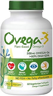 Ovega-3 Vegan Algae Omega-3 Daily Supplement | Supports Heart, Brain and Eye Health*|500