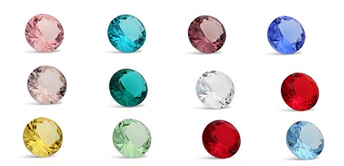 Regetta Jewelry Round Floating 12 Colored Crystal, for Locket Necklace