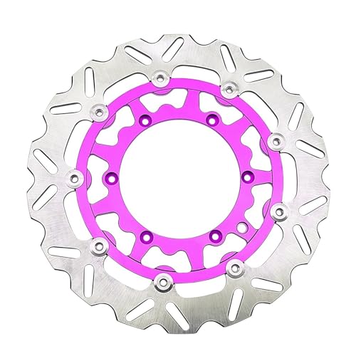 ���A�E�u���[�L�f�B�X�N 320MM 260MM �t�����g�u���[�L�f�B�X�N���[�^�[ �u���[�L�L�����p�[�A�_�v�^�[�u���P�b�g KTM XC XCF XCW SX SXF EXC EXCF TPI�ɓK�� �u���[�L�f�B�X�N���[�^�[(320mm Purple Dis