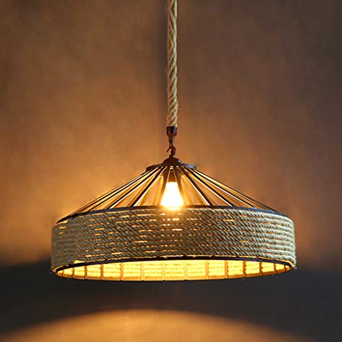 Plafonnier Éclairage Plafond E27 Lampe Suspendue Rétro Cage en Fer Ronde Style Industriel pour Bar