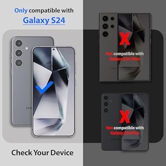 DOME GLASS 2PACK [ Bubble free, non-sliding type installation kit ] Whitestone Screen Protector compatible with Samsung Galaxy S24 - Two Pack - UV Lamp Included