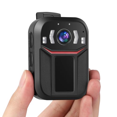 SPIKECAM Super Strong Clip Body Cameras with Clear Audio Video, Night Vision and Password Protection, Portable Body Cam for Personal Security, Law Enforcement, 64GB