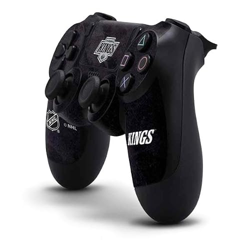 Skinit Decal Gaming Skin Compatible with PS4 Controller - Officially Licensed NHL Los Angeles Kings Distressed Design