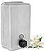 Alpine Commercial Wall-Mounted Soap Dispenser – Stainless Steel, Liquid, Manual Pump, ADA Compliant, 1200ml for High-Traffic Bathrooms - 2 Pack