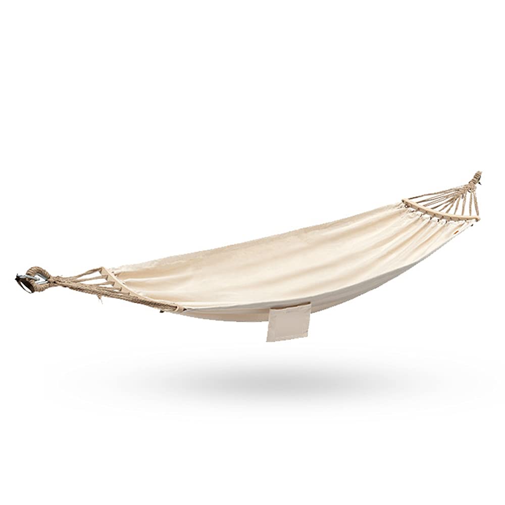 ???? Large Double Hammock Carrying Capacity Up to 250KG Outdoor Portable Hammock with Hardwood Expander White