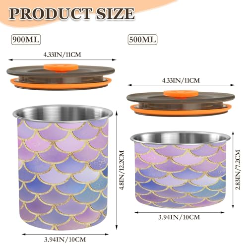 Envase de café ATTX 900 ml de acero inoxidable con tapa hermética miniatura 2
