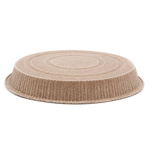 Ecobake Paper Pie Pans Round Easy Release, Faster Baking | No Grease Needed | Set Of 10 Brown Paper Baking Pans | Size B 5 3/4 X .79 Inches #TOP2