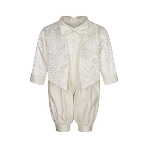 Lucas, tutina da battesimo color avorio Ivory 6-9 Mesi