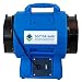 Doctor San - Sanierungstechnik Axialgebläse Bautrockner Bauventilator Axial Baugebläse Axialventilator Abluftventilator Baustellengebläse Ø20cm 1500m³/h (Blau)