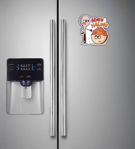 Image of Wooden Abey Halwe Fridge Magnet for Refrigerator Home, Kitchen and Office Decoration Multicolor