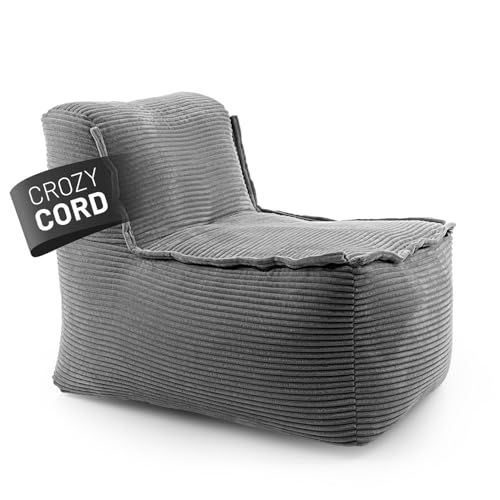 Lumaland Modular Mittelteil - Cord-Reihe | Indoor Sitzsack mit Softer Struktur, ideal Sofa Modulen & zum Pouf | Bean Bag mit Füllung - für Wohnzimmer & Co. - 54x81x70 cm