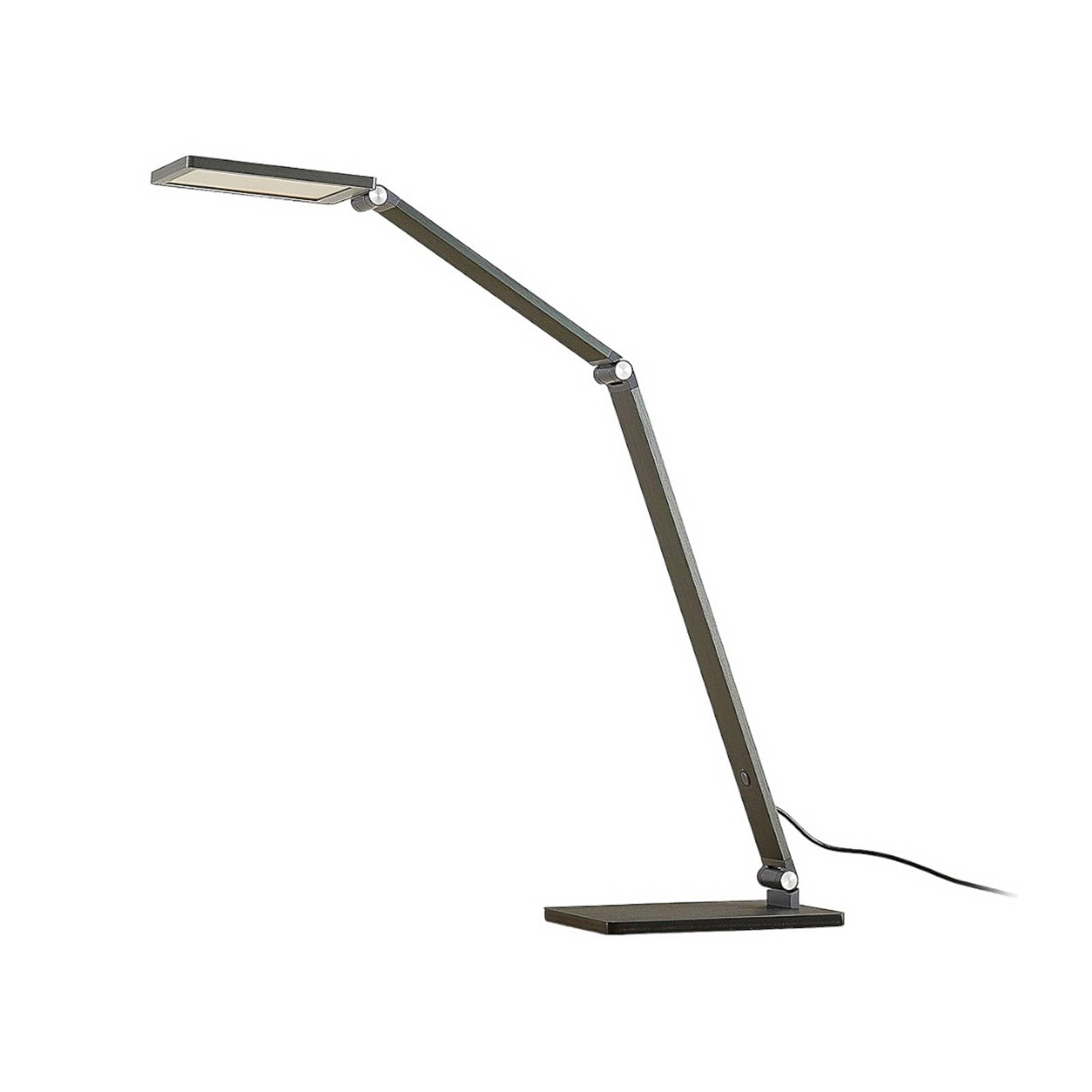 Lucande Lampada da tavolo LED dimmerabile (Moderno) colore Grigio, in Alluminio ad es. Studio & Ufficio lampadina inclusa lampada scrivania a