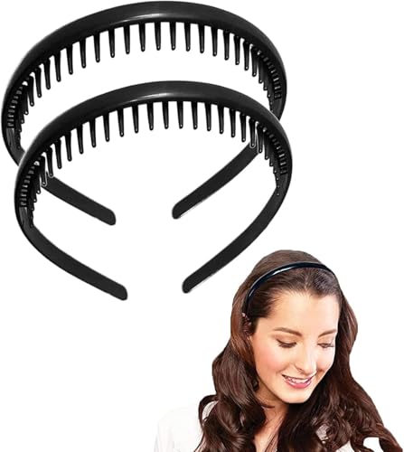 NobeOnbe Diadema con Dientes, Diadema Antideslizante para Lavar la Cara, Pinza para el Cabello versátil de cráneo Alto para Mujeres