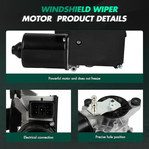 Image of SCITOO Front Wiper Motor with Control Module Replacement for 1991-1999 for Chevrolet for C1500,1992-1999 for GMC for C1500 Suburban,1991-2000 for GMC for C2500 Wiper Motor 12368702;22100736 5 Pins