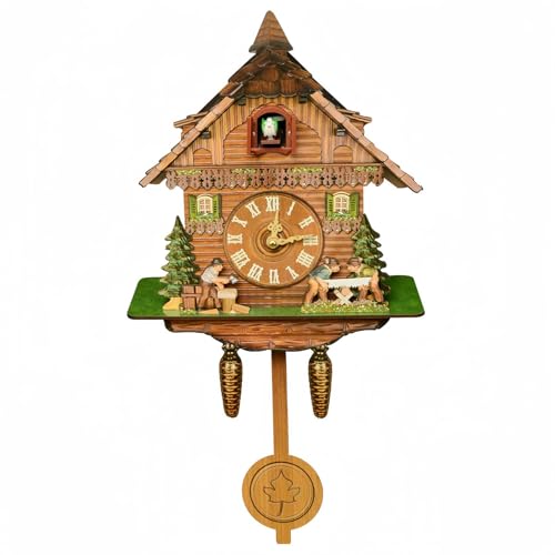 Reloj de cuco con pájaro funcional y control de volumen para pared CL009 2