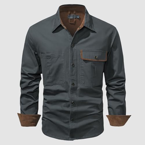 Chemise de travail en coton avec coupe décontractée confortable