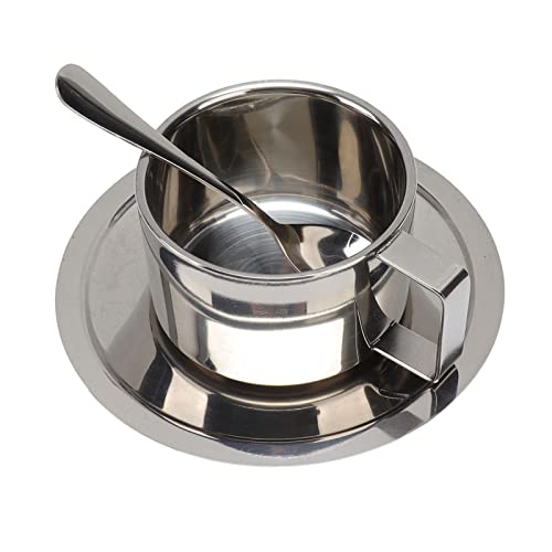 Lot de tasses à café isothermes en acier inoxydable, tasses à double paroi en acier inoxydable, tasse à thé pour cappuccino au lait (200 ml)