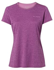 VAUDE Essential T-Shirt für Damen in Magenta, Größe 44 – Schnelltrocknendes & pflegeleichtes Sport Shirt, Atmungsaktives Outdoor T-Shirt mit Rundhals, Ideal für Fahrradreisen, Wandern & Trekking