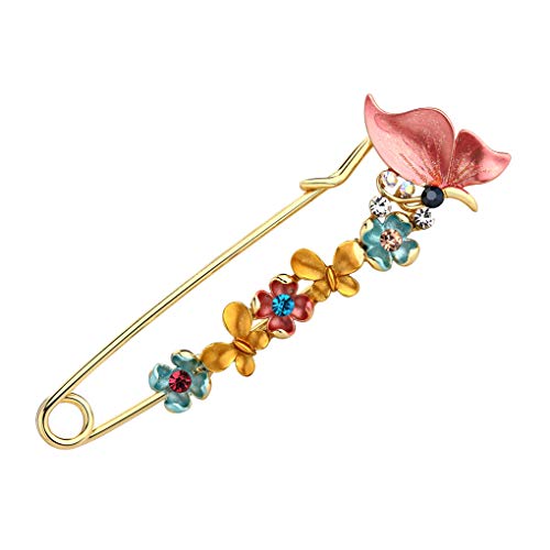 Bufanda Las Mujeres Rhinestones Clip Pin diseño Simple