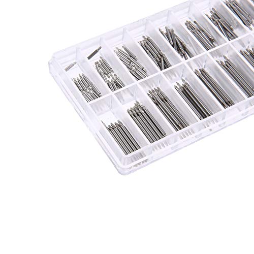 Hicello 360 PCS Spring Bar Tool, Stainless Steel Watch Bands Strap Removal Repair Fix Kit with Dismantle Watchband Tool Dia. 1.5mm Length 8-25mm