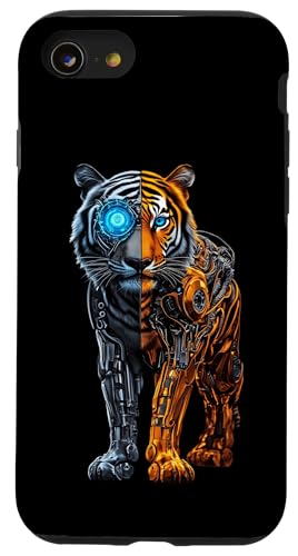 �ʔ����Ճ��{�b�g�Z�p�T�C�{�[�OAI�Ճ��{�b�g���� Tiger Robot Tech �X�}�z�P�[�X iPhone SE (2020) / 7 / 8 �p
