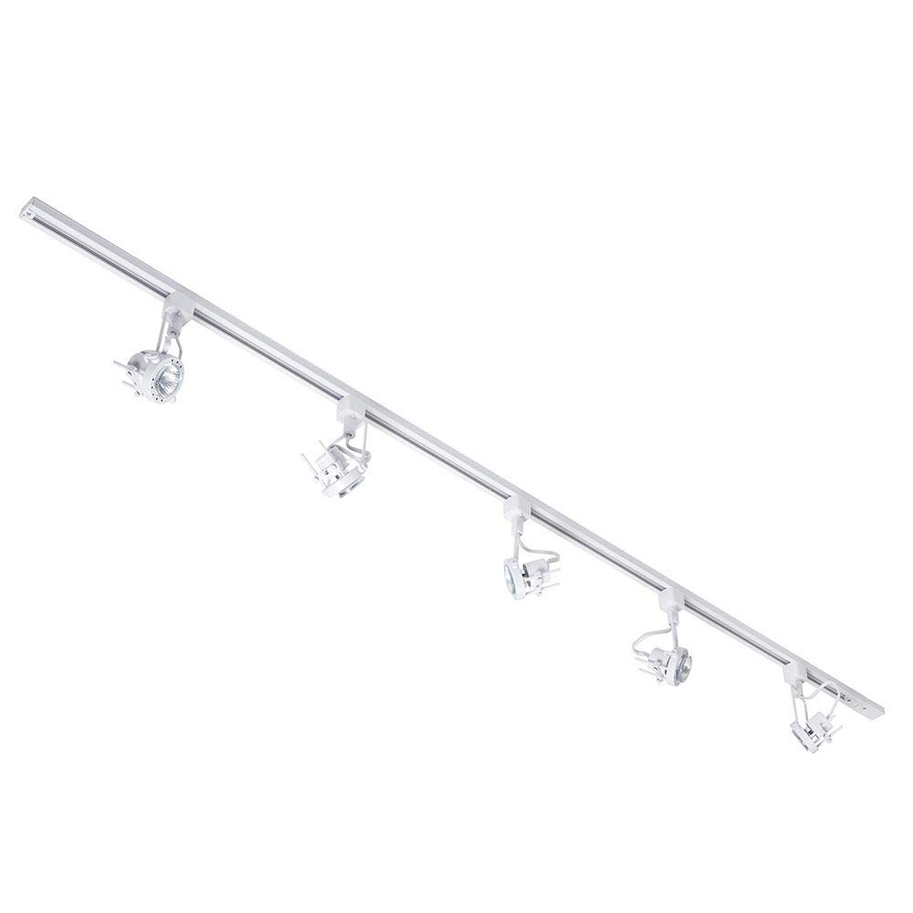 LITECRAFT Kitchen Track Light with Greenwich Fixture & GU10 LED Bulbs - (White, 2M 5 Light)