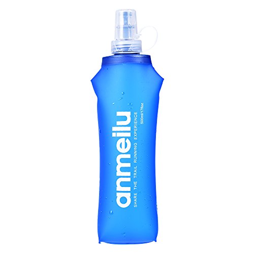 Andoer Garrafa de água de hidratação de 250ml / 500ml TPU para esportes ao ar livre para água