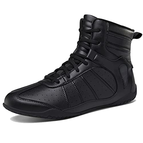 Wrestling Shoes for Men Lightweight Breathable Training Shoe Leather Boxing Shoes for Adults