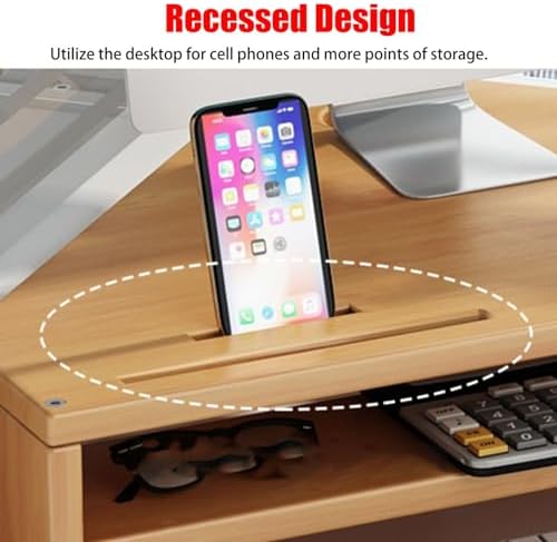 Corner Monitor Stand - Double-Layer Wood Triangle Riser for Office - Universal Computer Screen Holder with Storage - Elevate Your Workspace & Maximize Desk Space