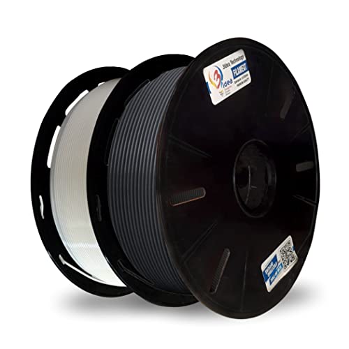 Image of 3 idea Imagine Create Print 3Idea Premium PLA 1.75mm 3D Printer Filament Bundle | Dimensional Accuracy + /- 0.03mm (2KG Total, 1KG /Spool) | 2 Colors Combo (Black, White,)