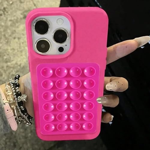 高級3D吸盤スタンド ライチ柄 携帯ケース iPhone 16 15 14 Pro Max Plus 11 12 13 Pro 14 15 Plus Max シリコンカバー ローズ iPhone 15用