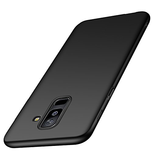Anccer Compatible for Samsung Galaxy A6 Plus 2018 Case [Colorful Series] [Ultra-Thin] [Anti-Drop] Premium Material Slim Full Protection Cover for Galaxy A6+ 2018(Not for Galaxy A6)-Smooth Black