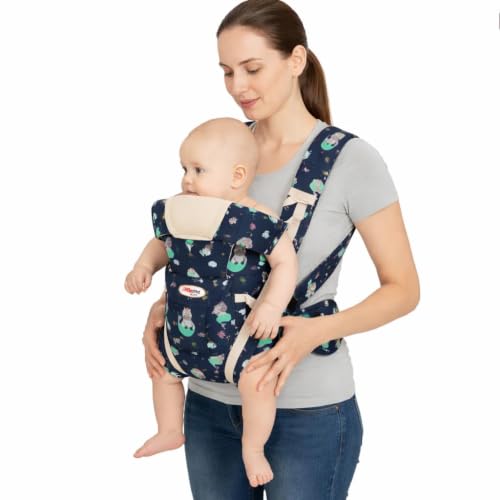 Image of Chinmay Kids Baby Carrier Bag in 4-in-1 Ergonomic Adjustable Sling Kangaroo Design for Infant Child and Mother Travel | 0 to 2 Year | Navy Blue