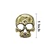 Half Skull Pin, Gold Plated, GG138, 1”, 100% Handmade in USA, Human Skull Pin, Gothic Pin, Grinning Skull Brooch, Pirate Jewelry, Gift, 150+ Medieval designs