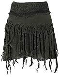 Size:M/L (40) Superkurzer Wickel- Lagenrock mit Spitze und Fransen