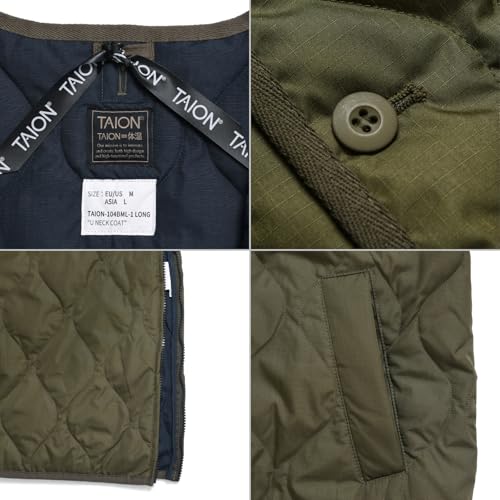 TAION(タイオン) ミリタリー クルーネック ダウンコート(5)