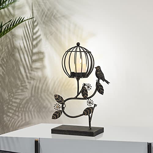 Edeco Birdcage Candle Holder,Lantern Candlestick Holders Gothic Vintage Home Wedding Decoration,Brown #TOP5