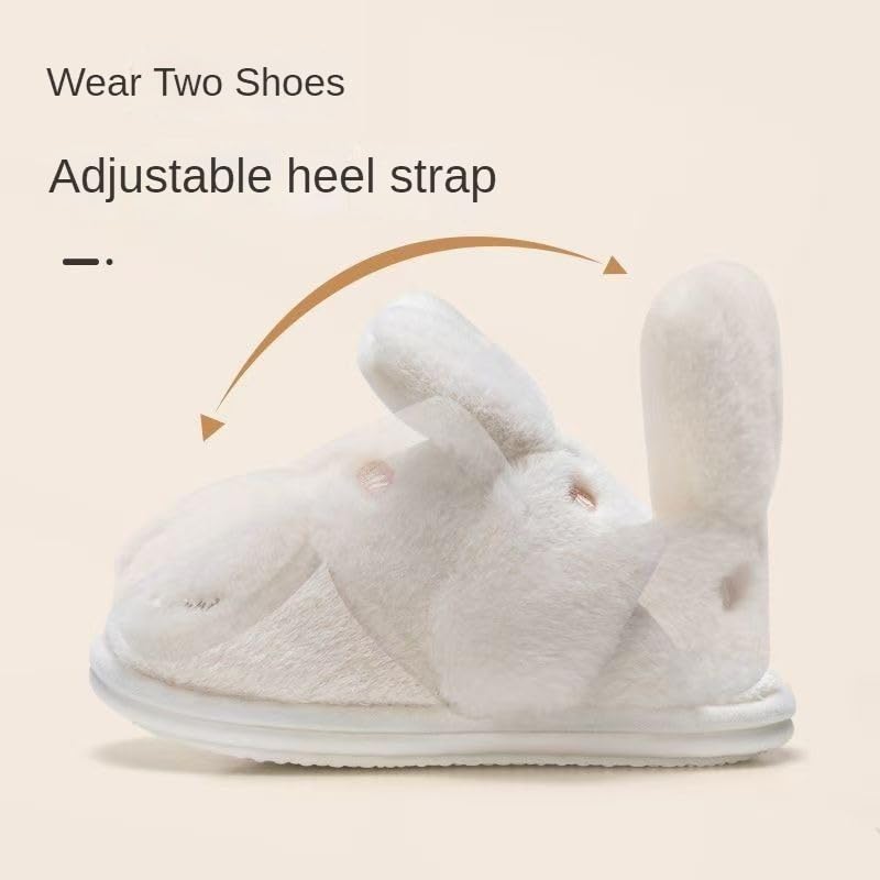 Cute Fuzzy Slippers Rabbit Women Memory Foam Fluffy Winter House Shoes Indoor and Outdoor2