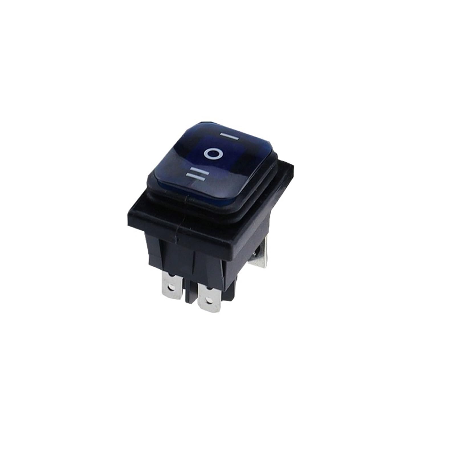 Interruptor rectangular KCD4-203 de alta resistencia 16A y 6 pines azul 2