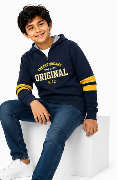Image of T2F Boy's Cotton Regular Fit Hooded Sweatshirt
