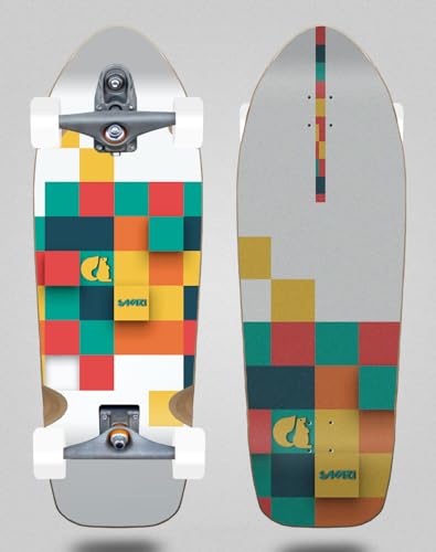 Sakari Surfskate Complete With Surf Skate Trucks T12 - Pinax Neme 9.65x30.11 Maple