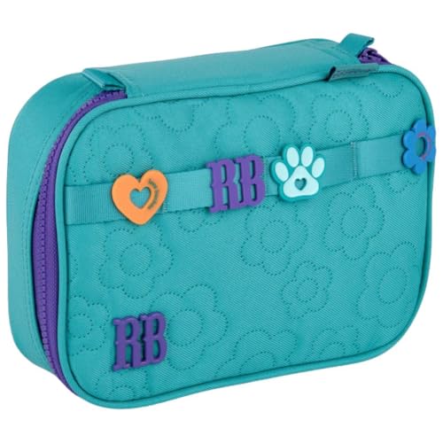 Rebecca Bonbon Estojo Escolar 36 Canetas, com Divisórias e Elásticos Internos, Forro Reforçado, Fechamento em Zíper, Compartimento Espaçoso (Verde)