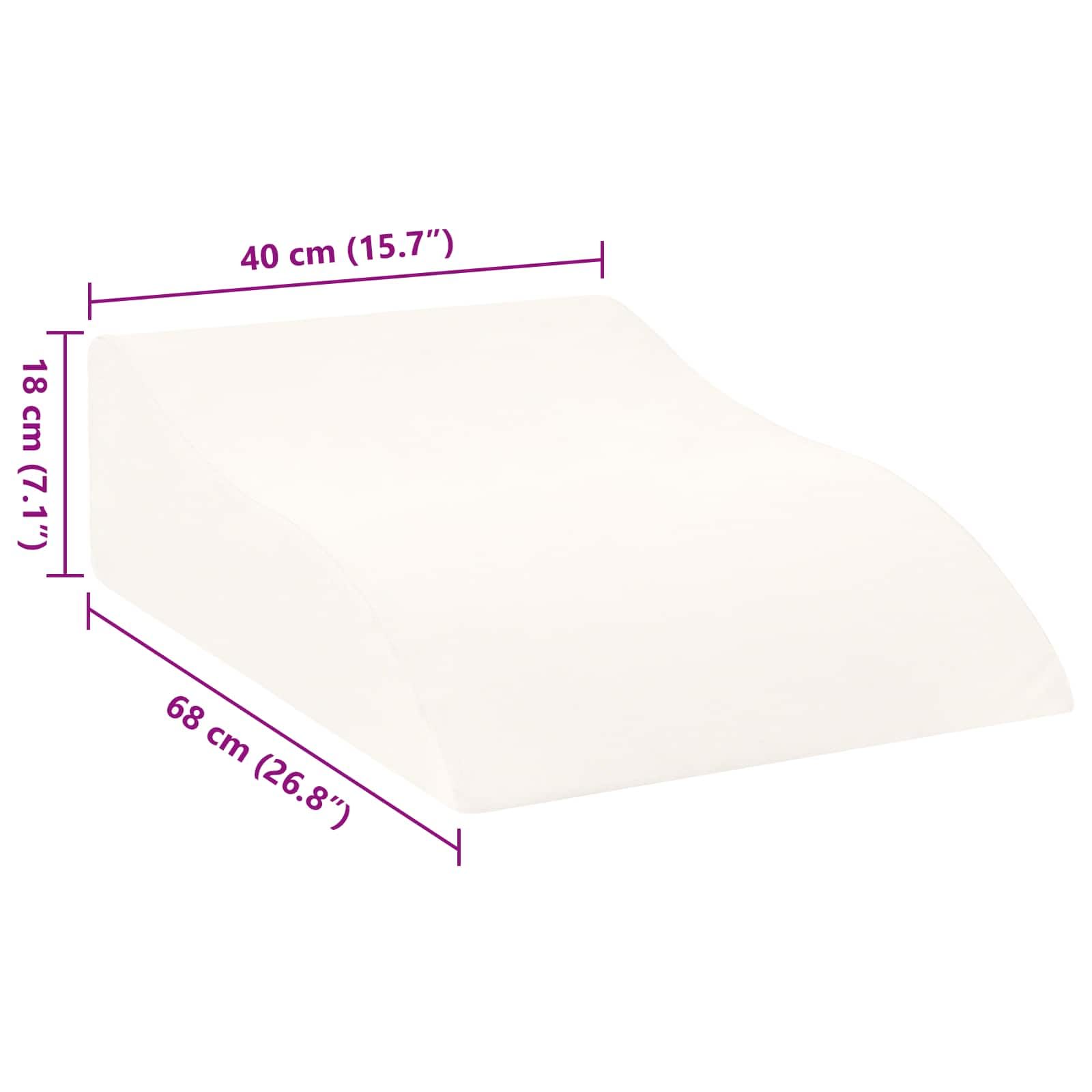Fengshui Poduszka na nogi biała 68 x 40 x 18 cm ergonomiczna poduszka