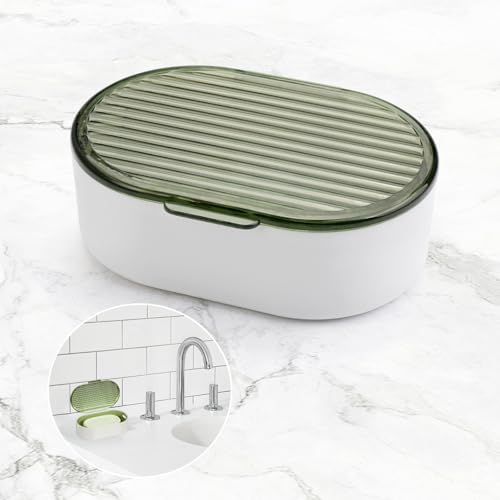 Jabonera Viaje, Desmontable de Doble Capa Jabonera Baño, Jabonera con Desagüe, Impermeable Jabonera Ducha, Jaboneras para Pastillas de Jabon para Su Uso en el Baño la Cocina el Hogar o de Viaje