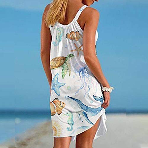 Vestidos de verão para mulheres, bandeira americana, sexy, sem mangas, boho, floral, frente única, v